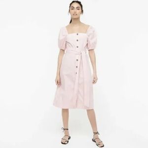 J Crew Cottage dress Item square neck 100% cotton PINK CLOUD size XL AY637 NWT